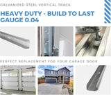 Garage Door Vertical Track Replacement ?C Set of Left and Right for 7 Foot Tall – Garage Door Rails Galvanized Steel Hardware Door Rails for Residential/Light Commercial Side Tracks for 2-inch Rollers