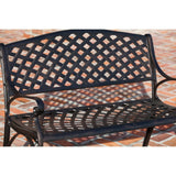 Patio Sense Cast Aluminum Patio Bench, Antique Bronze